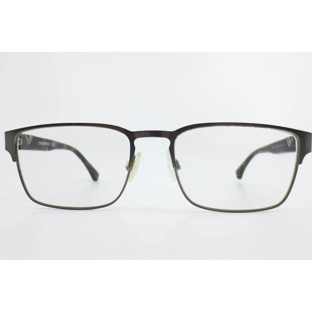 Emporio Armani EA 1027 3003 Mens Rectangular Brown Tortoise Eyeglasses 55-18-140